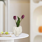 Maxbell Flower Vase Photo Prop Ornament Flower Pot for Entryway Anniversary Tabletop 11.7x11.8cm