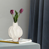 Maxbell Flower Vase Photo Prop Ornament Flower Pot for Entryway Anniversary Tabletop 14.5x20.2cm