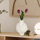 Maxbell Flower Vase Photo Prop Ornament Flower Pot for Entryway Anniversary Tabletop 14.5x20.2cm