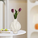 Maxbell Flower Vase Photo Prop Ornament Flower Pot for Entryway Anniversary Tabletop 14.5x20.2cm