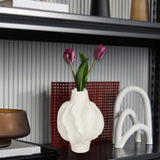 Maxbell Flower Vase Photo Prop Ornament Flower Pot for Entryway Anniversary Tabletop 14.5x20.2cm