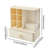 Maxbell Desk Organzier with Drawer Home Sticky Note Tray Stationary Makeup Organizer beige