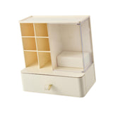 Maxbell Desk Organzier with Drawer Home Sticky Note Tray Stationary Makeup Organizer beige