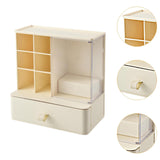 Maxbell Desk Organzier with Drawer Home Sticky Note Tray Stationary Makeup Organizer beige