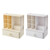 Maxbell Desk Organzier with Drawer Home Sticky Note Tray Stationary Makeup Organizer beige