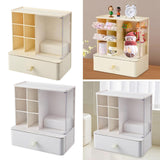 Maxbell Desk Organzier with Drawer Home Sticky Note Tray Stationary Makeup Organizer beige