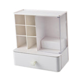 Maxbell Desk Organzier with Drawer Home Sticky Note Tray Stationary Makeup Organizer white
