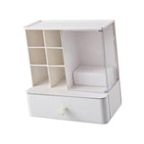 Maxbell Desk Organzier with Drawer Home Sticky Note Tray Stationary Makeup Organizer white
