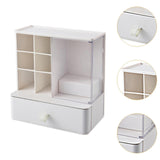 Maxbell Desk Organzier with Drawer Home Sticky Note Tray Stationary Makeup Organizer white