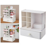 Maxbell Desk Organzier with Drawer Home Sticky Note Tray Stationary Makeup Organizer white
