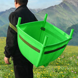 Maxbell Back Basket Heavy Duty Orchard Picking Basket for Shopping Gardening Camping Green