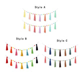 Maxbell Boho Tassel Garland with Colorful Balls for Graduation Party Supplies Style A