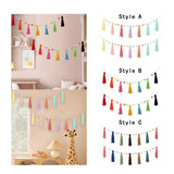 Maxbell Boho Tassel Garland with Colorful Balls for Graduation Party Supplies Style A