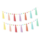 Maxbell Boho Tassel Garland with Colorful Balls for Graduation Party Supplies Style A