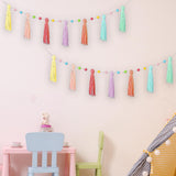 Maxbell Boho Tassel Garland with Colorful Balls for Graduation Party Supplies Style A