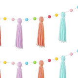 Maxbell Boho Tassel Garland with Colorful Balls for Graduation Party Supplies Style A