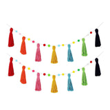 Maxbell Boho Tassel Garland with Colorful Balls for Graduation Party Supplies Style B