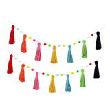 Maxbell Boho Tassel Garland with Colorful Balls for Graduation Party Supplies Style B