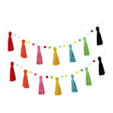 Maxbell Boho Tassel Garland with Colorful Balls for Graduation Party Supplies Style B