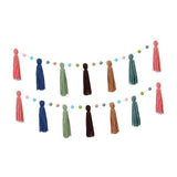 Maxbell Boho Tassel Garland with Colorful Balls for Graduation Party Supplies Style C