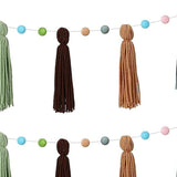 Maxbell Boho Tassel Garland with Colorful Balls for Graduation Party Supplies Style C