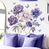 Maxbell Flower Butterfly Wall Sticker Decal Party Office Restroom Door PVC Wallpaper