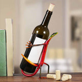 Maxbell Wine Rack Metal Unique Handwork Craft Storage for Desktop Kitchen Countertop