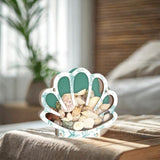 Maxbell Shell Display Case Seashell Shaped Wooden Box for Living Rooms Mantel Office