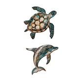 Maxbell Marine Animal Wall Decor 2D Coastal Hanging Decoration for Kitchen Home Pool Sea Turtle Decor