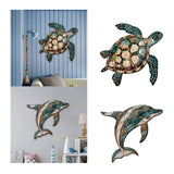 Maxbell Marine Animal Wall Decor 2D Coastal Hanging Decoration for Kitchen Home Pool Sea Turtle Decor