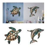 Maxbell Marine Animal Wall Decor 2D Coastal Hanging Decoration for Kitchen Home Pool Sea Turtle Decor
