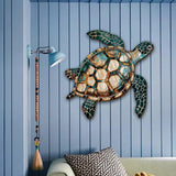 Maxbell Marine Animal Wall Decor 2D Coastal Hanging Decoration for Kitchen Home Pool Sea Turtle Decor