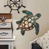 Maxbell Marine Animal Wall Decor 2D Coastal Hanging Decoration for Kitchen Home Pool Sea Turtle Decor