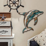Maxbell Marine Animal Wall Decor 2D Coastal Hanging Decoration for Kitchen Home Pool Fish Wall Decor