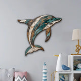 Maxbell Marine Animal Wall Decor 2D Coastal Hanging Decoration for Kitchen Home Pool Fish Wall Decor