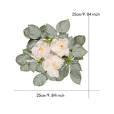 Maxbell Pillar Candle Ring Wreath Beautiful Greenery Garland for Home Party Tabletop