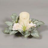 Maxbell Pillar Candle Ring Wreath Beautiful Greenery Garland for Home Party Tabletop
