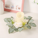 Maxbell Pillar Candle Ring Wreath Beautiful Greenery Garland for Home Party Tabletop