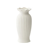 Maxbell White Ceramic Vase Stylish Floral Container for Coffee Table Entrance Office