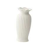 Maxbell White Ceramic Vase Stylish Floral Container for Coffee Table Entrance Office