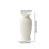 Maxbell White Ceramic Vase Stylish Floral Container for Coffee Table Entrance Office