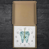 Maxbell Tooth Wall Clock Silent Bedroom Acrylic Decorative Clock Round Hanging Clock