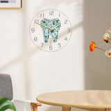 Maxbell Tooth Wall Clock Silent Bedroom Acrylic Decorative Clock Round Hanging Clock