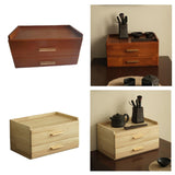Maxbell Coffee Pod Drawer Double Tier Desktop Storage Box for Office Cabinet Counter Brown