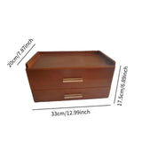 Maxbell Coffee Pod Drawer Double Tier Desktop Storage Box for Office Cabinet Counter Brown