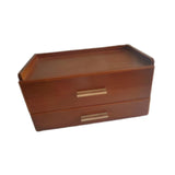 Maxbell Coffee Pod Drawer Double Tier Desktop Storage Box for Office Cabinet Counter Brown
