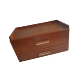 Maxbell Coffee Pod Drawer Double Tier Desktop Storage Box for Office Cabinet Counter Brown