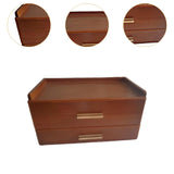 Maxbell Coffee Pod Drawer Double Tier Desktop Storage Box for Office Cabinet Counter Brown