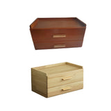 Maxbell Coffee Pod Drawer Double Tier Desktop Storage Box for Office Cabinet Counter Brown