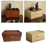 Maxbell Coffee Pod Drawer Double Tier Desktop Storage Box for Office Cabinet Counter Brown